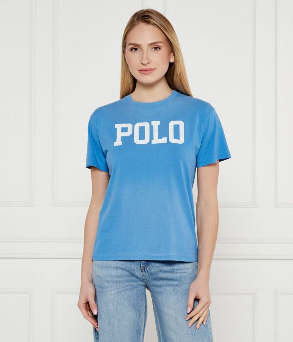 

Футболка женская Polo Ralph Lauren с надписью, синий