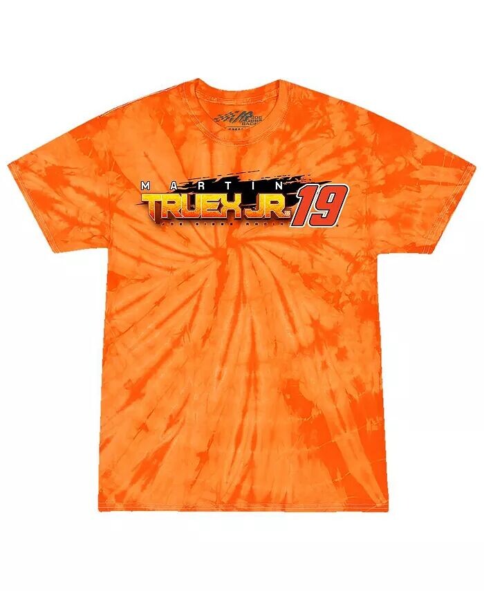 Оранжевая футболка Big Boys and Girls Martin Truex Jr Bass Pro Shops Car Tie-Dye Joe Gibbs Racing Team Collection — фото 3