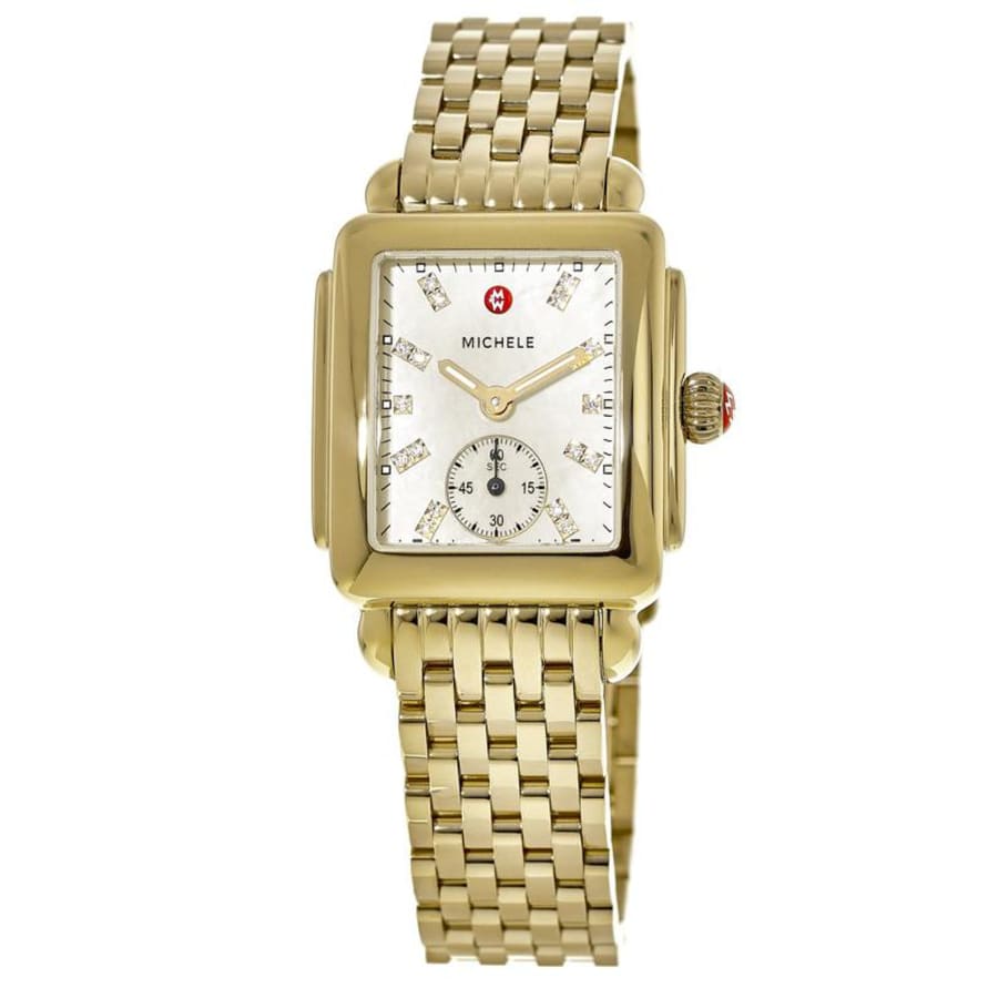 

Женские часы Michele Deco Mid Yellow Gold Tone MWW06V000004