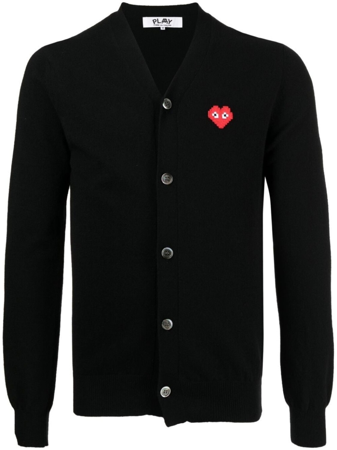 

Comme Des Garçons шерстяной кардиган с нашивкой-логотипом, черный