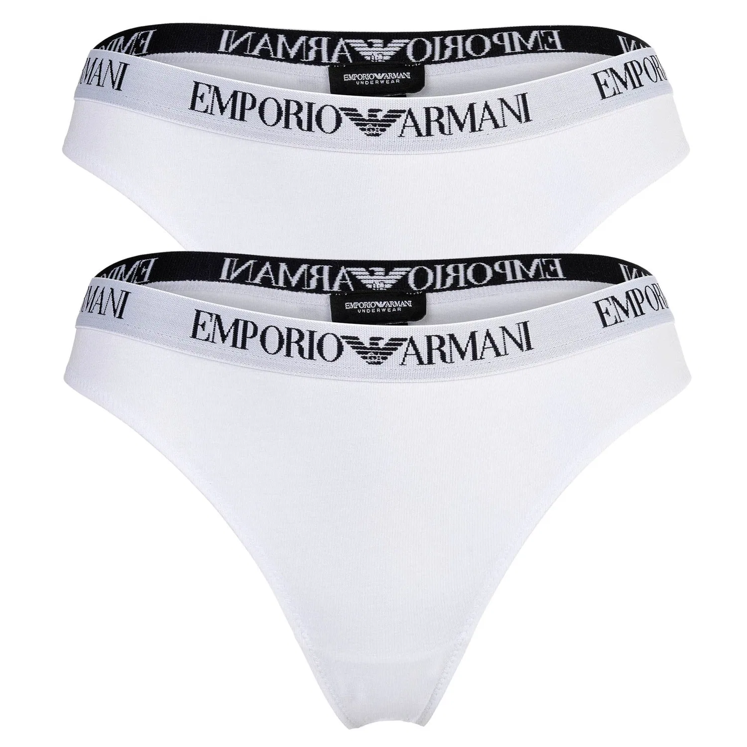 Стринги 2 шт., белый, Emporio Armani