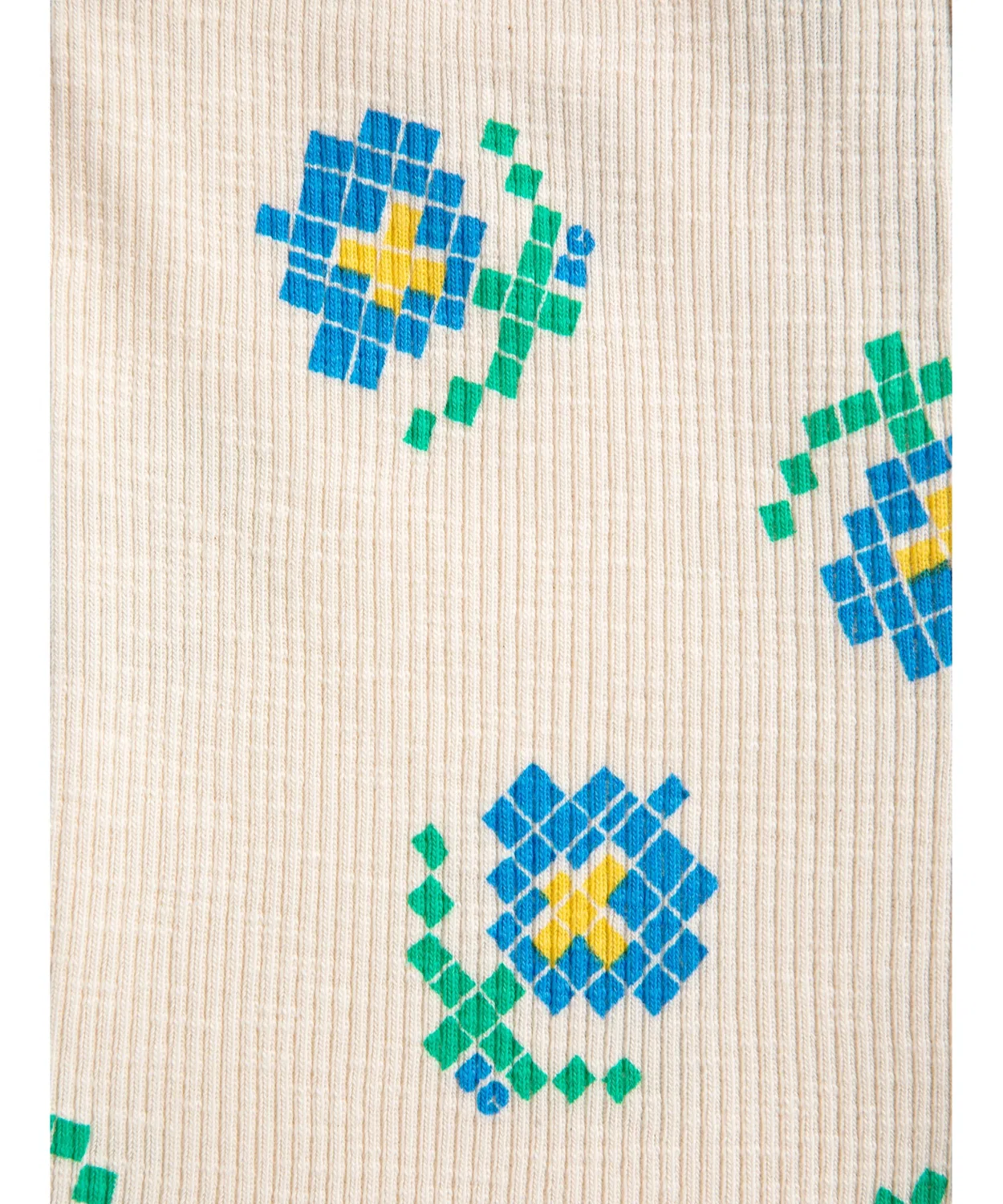 Леггинсы с принтом Pixel Flowers, бренд BOBO CHOSES, белый — фото 4