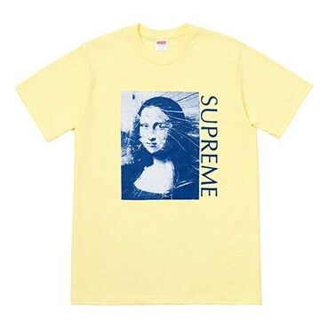 

Футболка ss18 mona lisa pale yellow tee Supreme, желтый