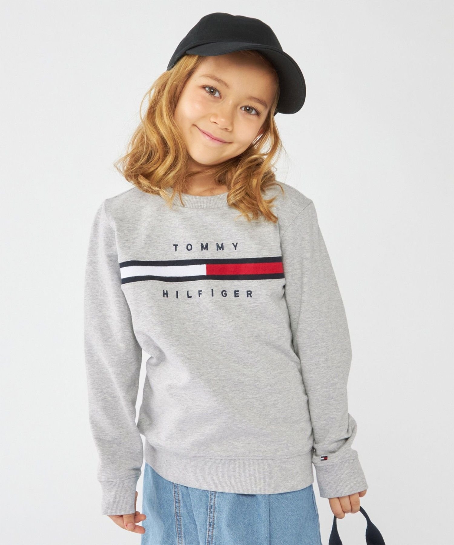 Толстовка с логотипом флага для мальчиков TOMMY HILFIGER, Gray P01
