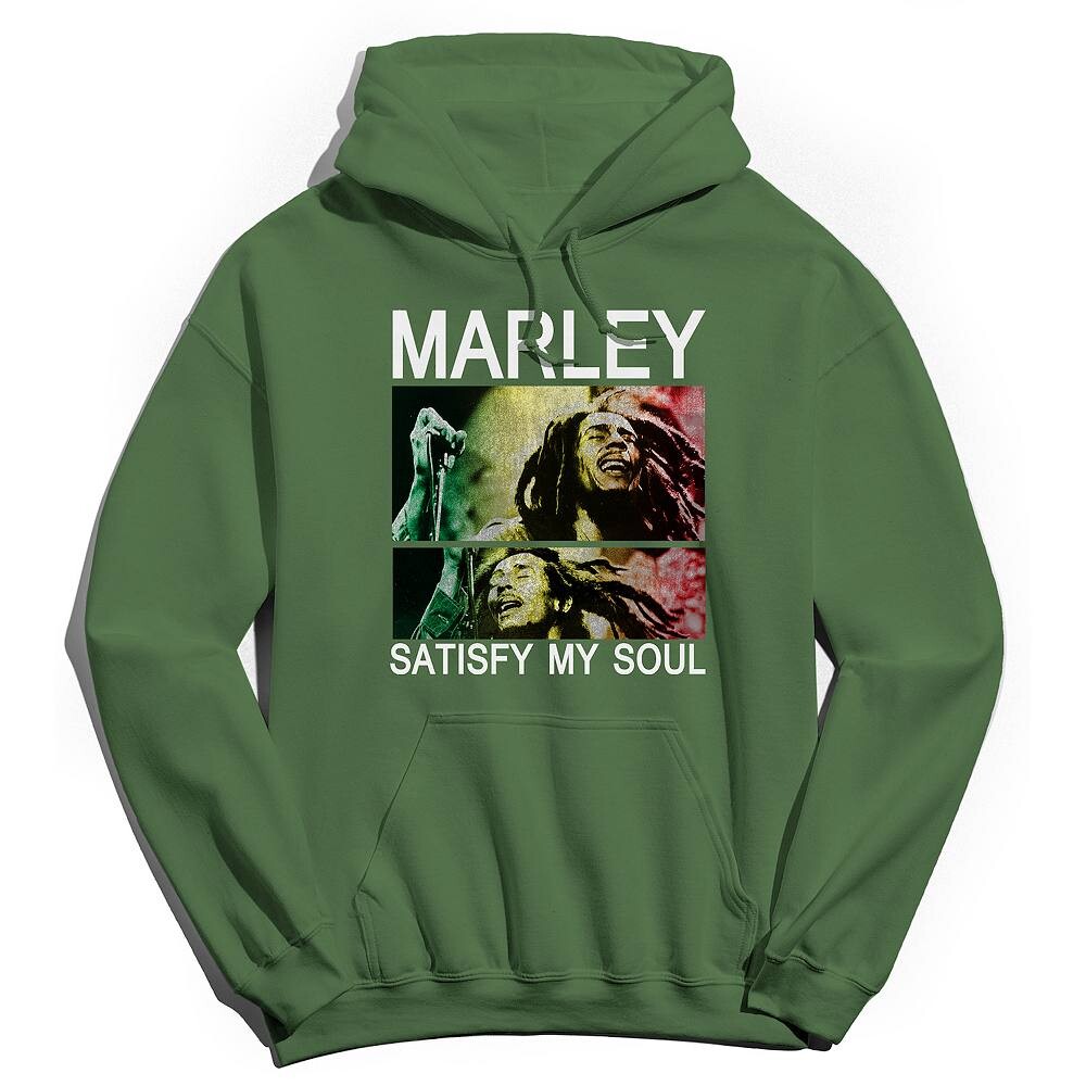 

Мужская худи Bob Marley Satisfy My Soul Licensed Character, цвет Military Green