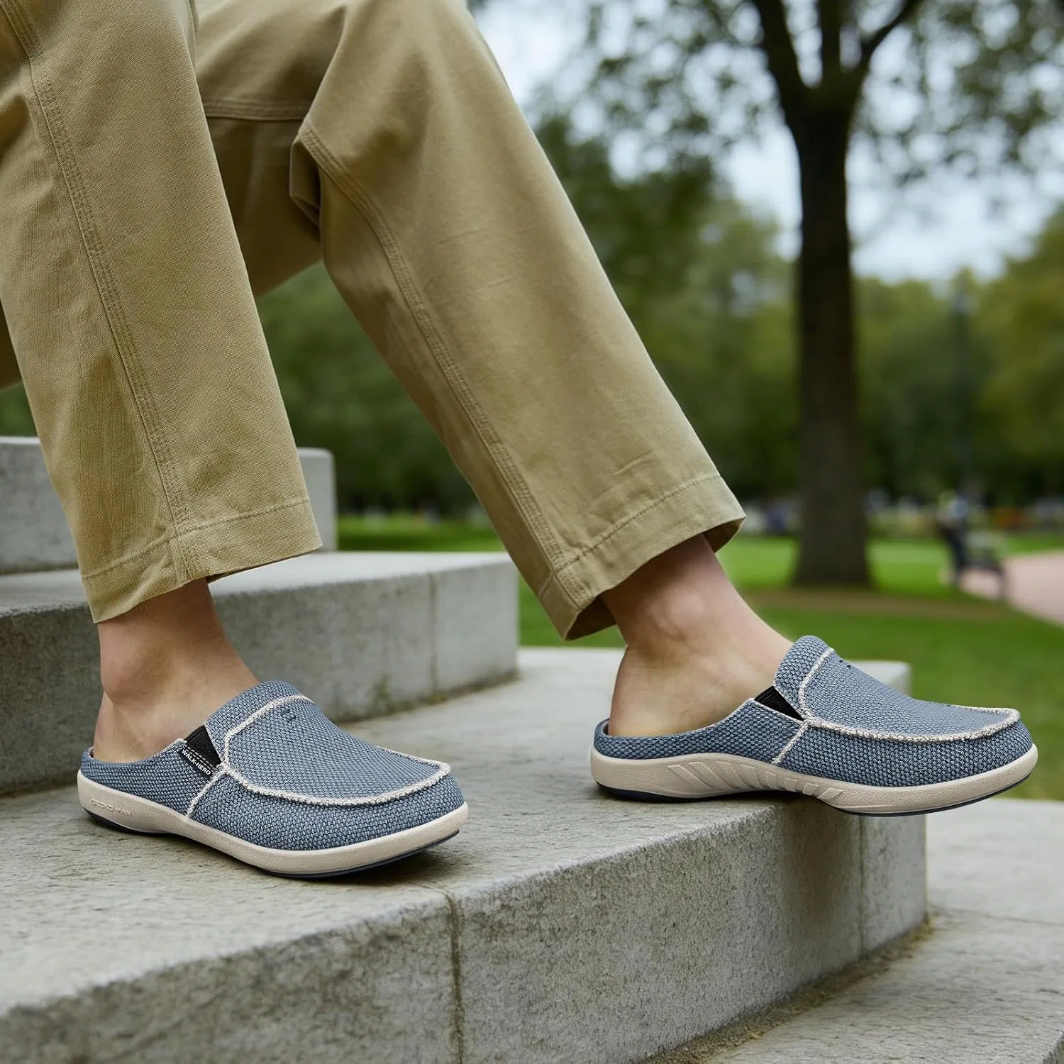 Тапочки с поддержкой стопы, Navy (Built-in Fleece Insoles) WALK·HERO COMFORT AND SUPPORT — фото 2