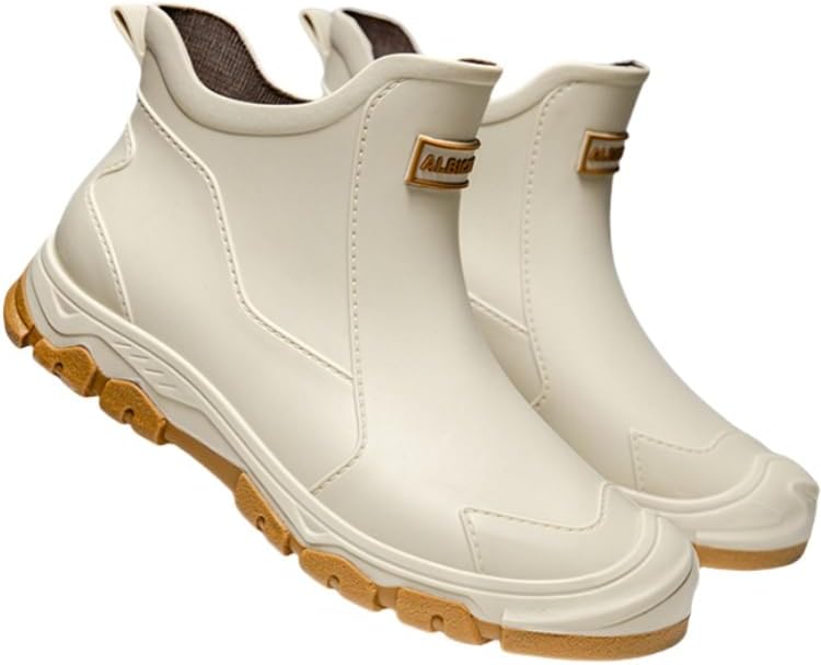 

Мужские водонепроницаемые резиновые ботинки, удобные, нескользящие, прочные для активного отдыха на улице Clolinde, бежевый