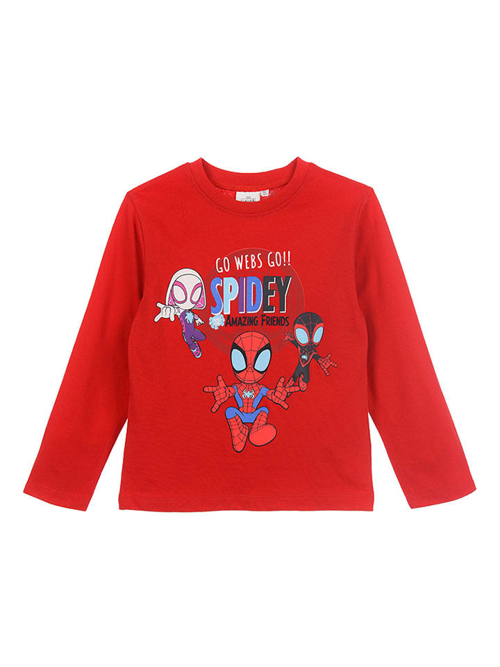 

Рубашка с длинным рукавом Spidey and his amazing friends, красный