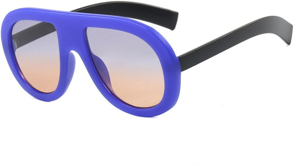 

Солнцезащитные очки UV400 - большие круглые, повседневные, для вождения, с градиентным покрытием, подходят для женщин и мужчин, для бега и занятий спортом на открытом воздухе UYPTK, Blue