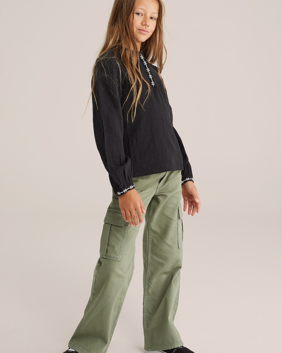 Джинсы свободного кроя WE Fashion, Khaki — фото 2