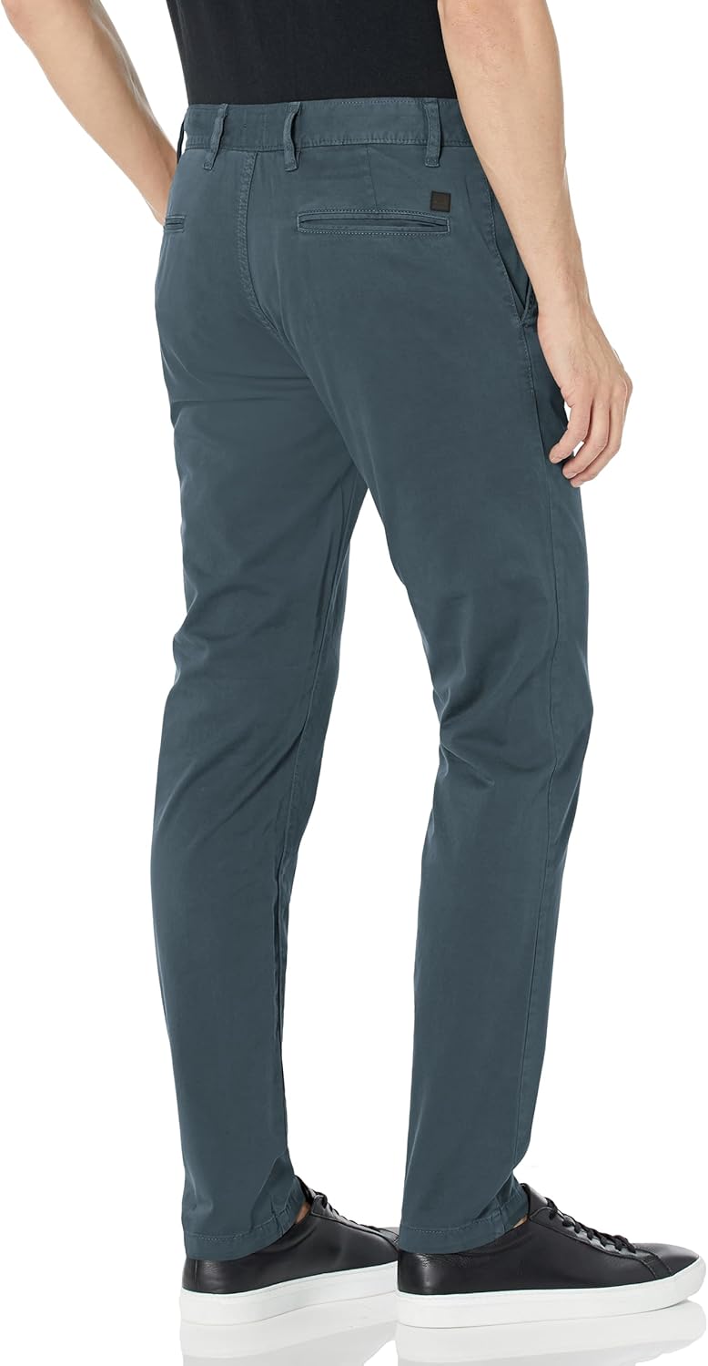 Брюки BOSS с зауженным кроем из хлопковой смеси, Dark Teal Green — фото 2