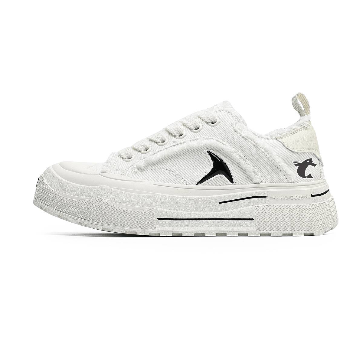 

JUMP&FISH Низкие скейтерские кроссовки унисекс белые, цвет White