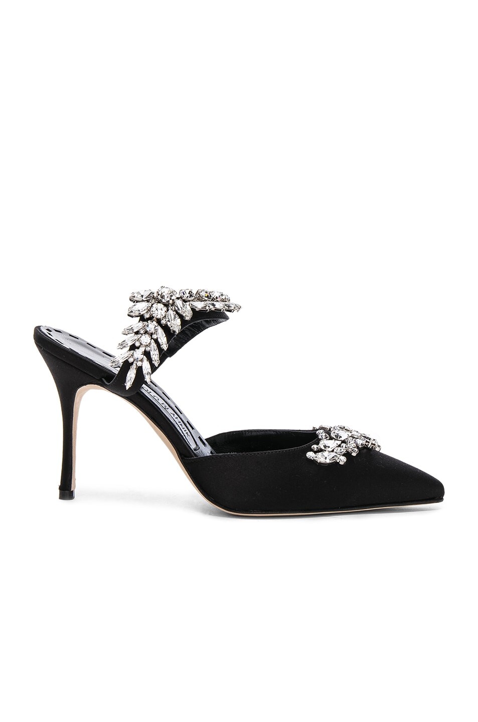 Туфли жеские Satin Lurum 90 Heels Manolo Blahnik, черный