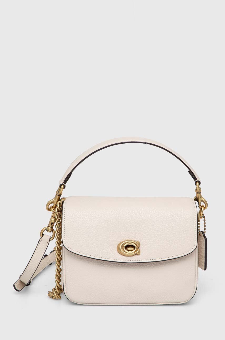 

Кожаная сумка Cassie 19 Coach, бежевый