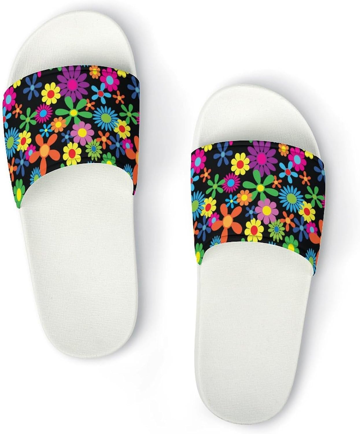 

Милые сандалии слайд для унисекса - с принтом - можно носить дома или на улице Generic, белый