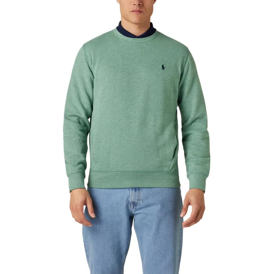 Свитшот мужской с вышивкой логотипа Pony, длинным рукавом, на флисе, SS26 Polo Ralph Lauren, Grass Green — фото 3