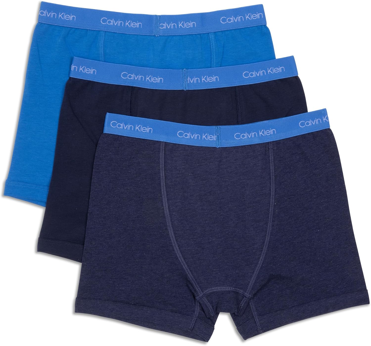 Комплект из 3 трусов-боксеров для мальчиков Calvin Klein, Blue Bell/Black Iris/Captains Blue — фото 2