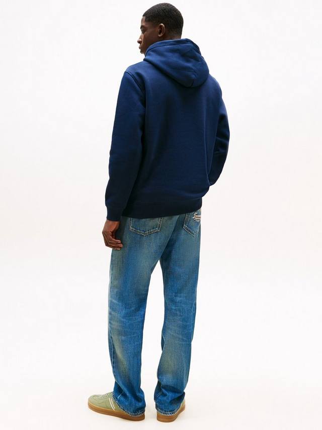 Толстовка Tommy Jeans с линейным логотипом вышивкой и карманом кенгуру Tommy Hilfiger, Dark Navy — фото 2