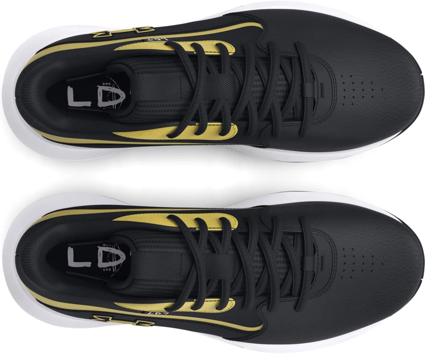 Баскетбольные кроссовки Under Armour Unisex UA Lockdown 7, Black Metallic Gold — фото 4