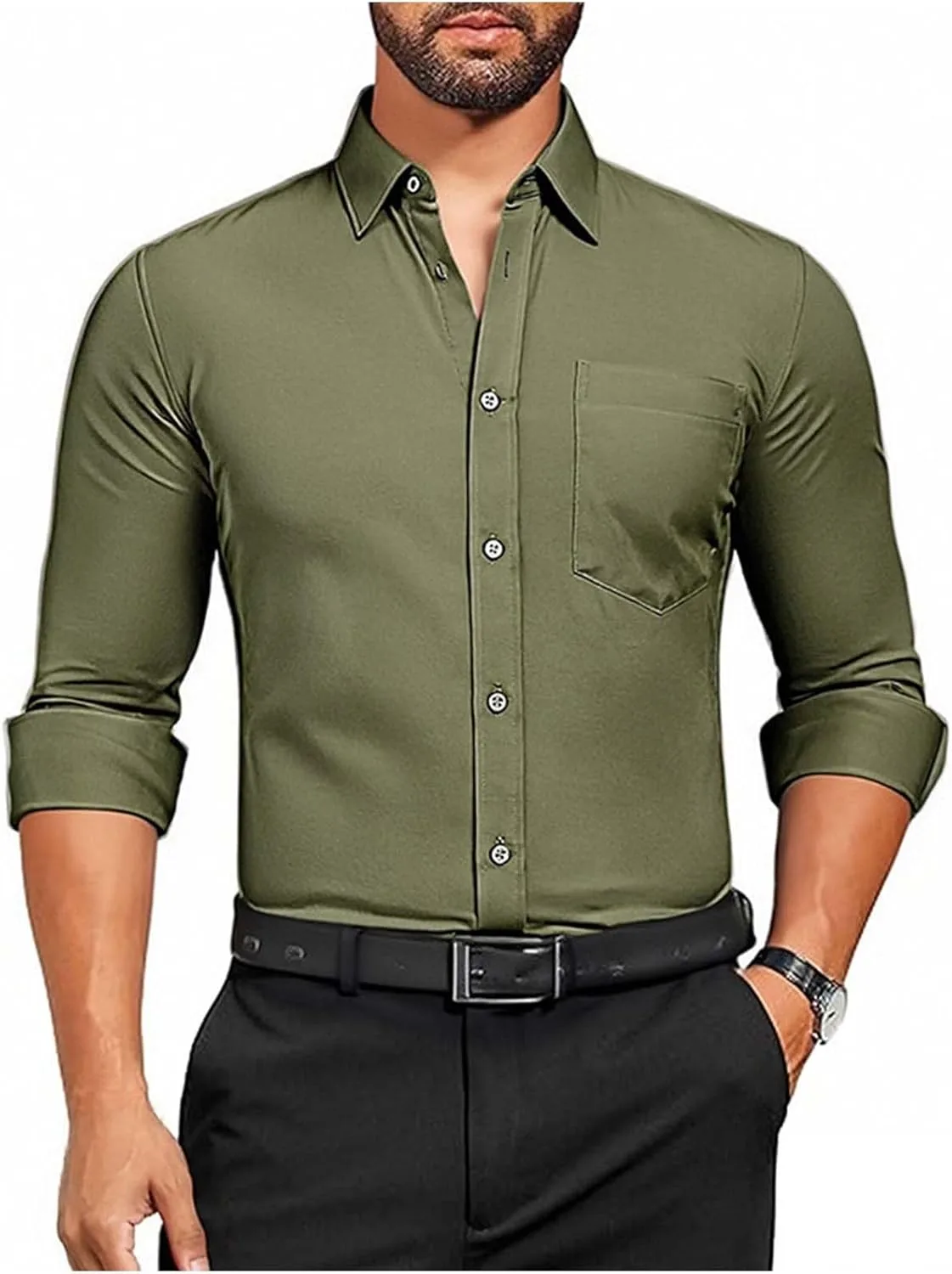 

Футболка с высоким воротником для мужчин, длинный рукав