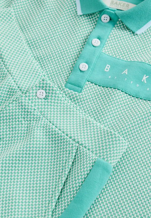 Шорты из фактурной ткани стандартного кроя Baker By Ted Baker, Green — фото 3