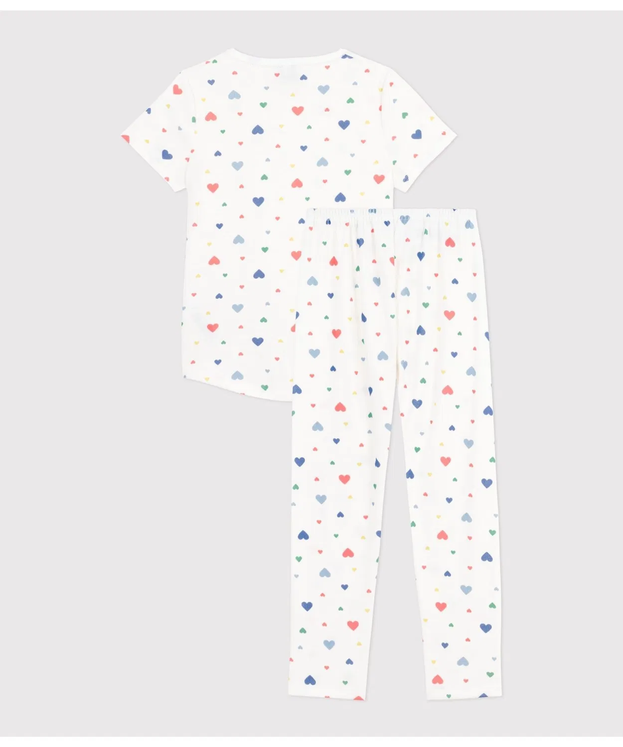 Пижама с сердечками Cotton 100% белый — фото 3