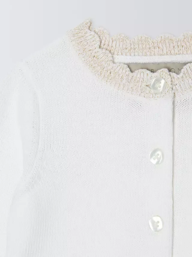 Детский крестильный кардиган, белый John Lewis Heirloom Collection — фото 3