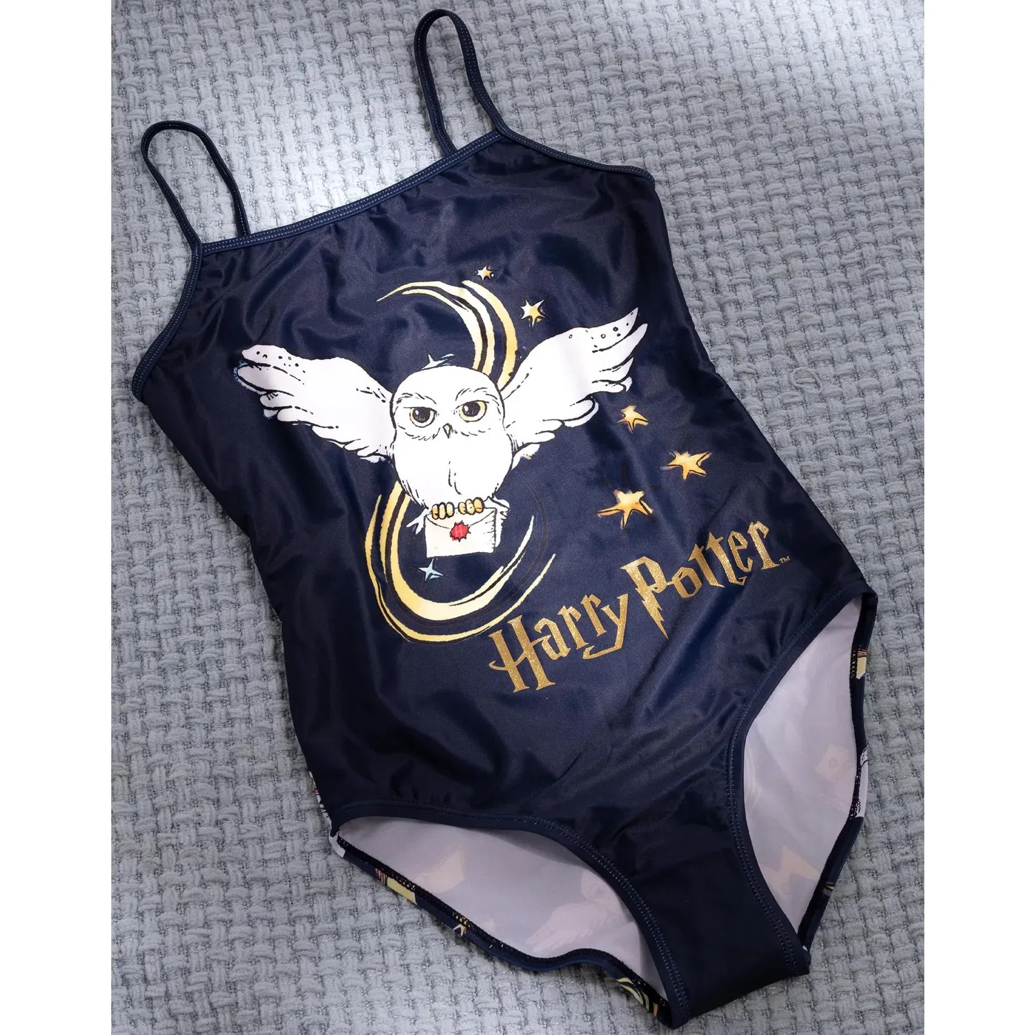 Купальник для девочек Harry Potter с принтом, Navy, синий — фото 2