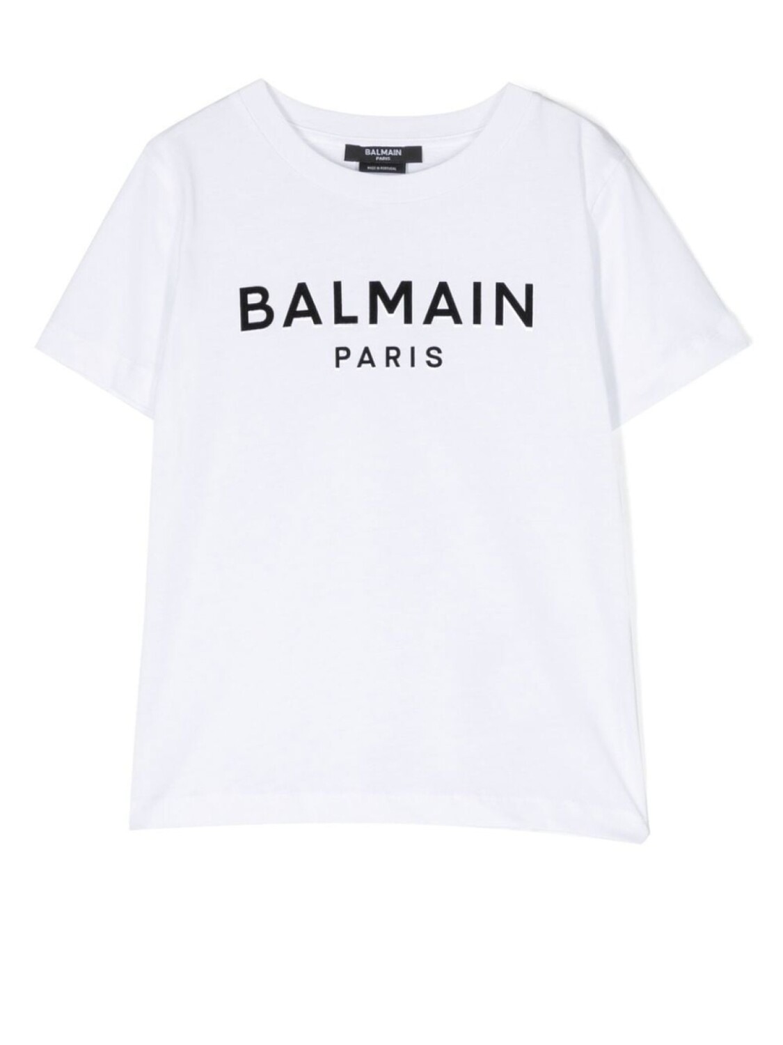 

Футболка с фактурным логотипом Balmain Kids, белый
