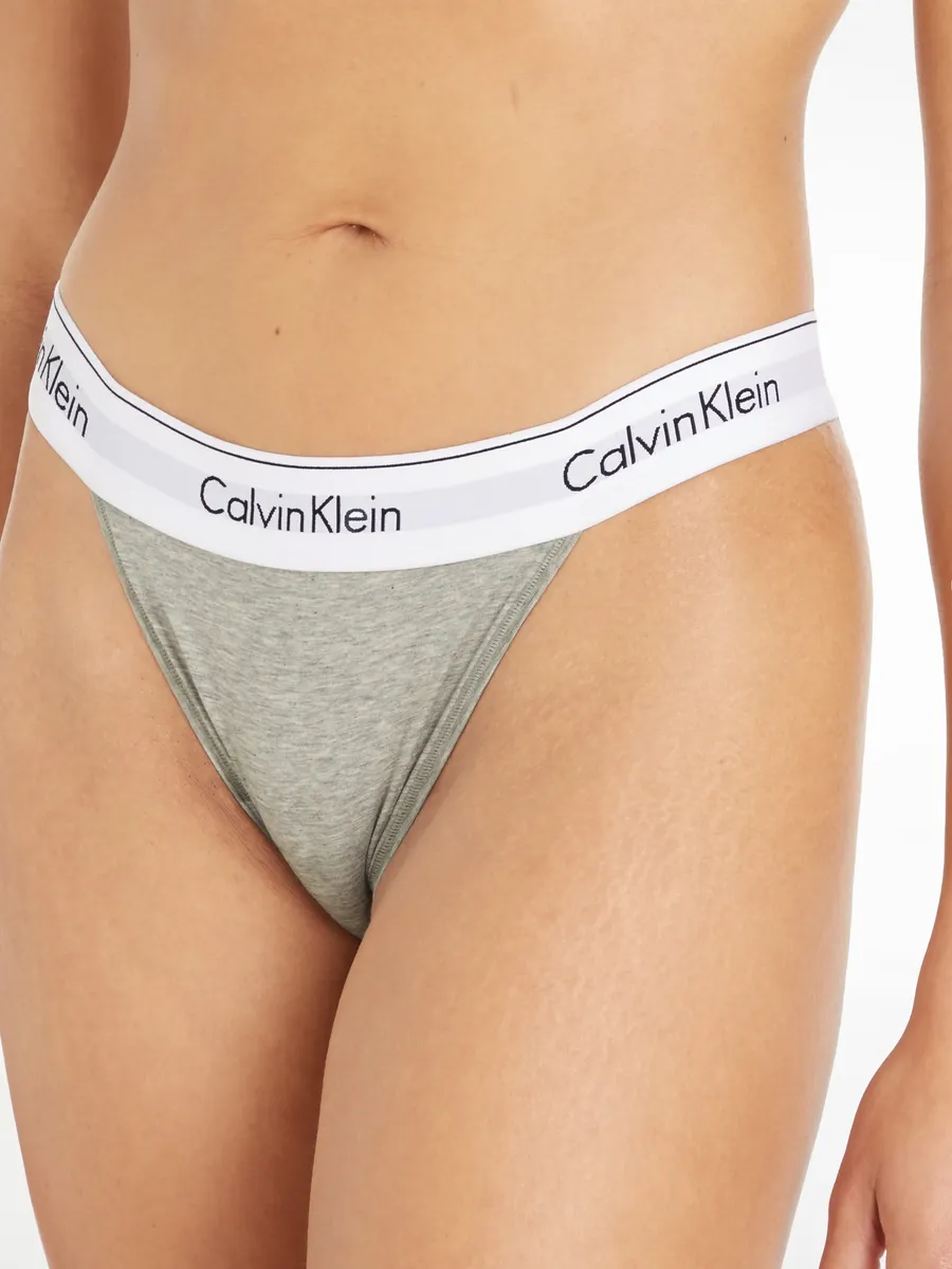 

Т-стринги Calvin Klein Underwear с классическим поясом с логотипом, серый