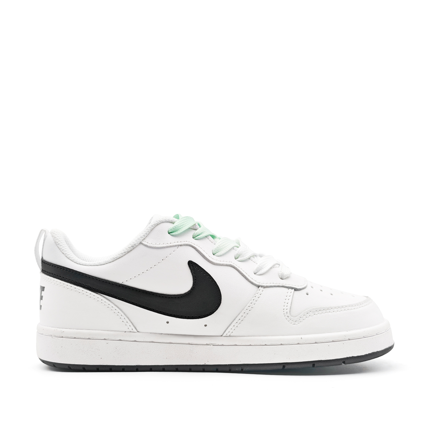 Nike Детские низкие кеды для скейтбординга Court Borough Green Forest Cosmo из синтетической кожи, дышащие, быстросохнущие, белые — фото 3