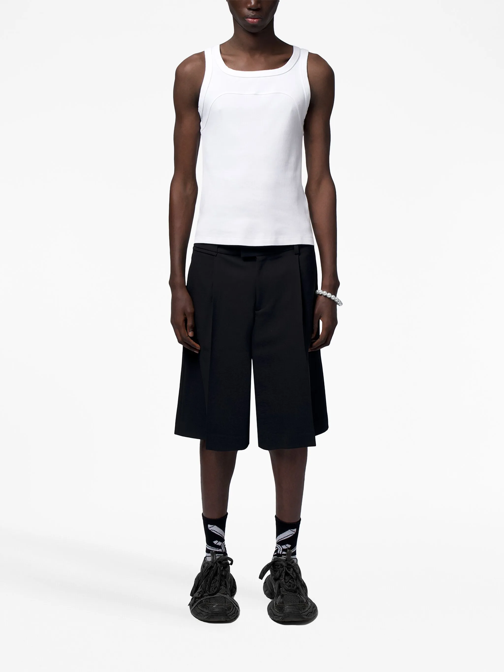 

Топ Exposed в рубчик A Better Mistake, белый