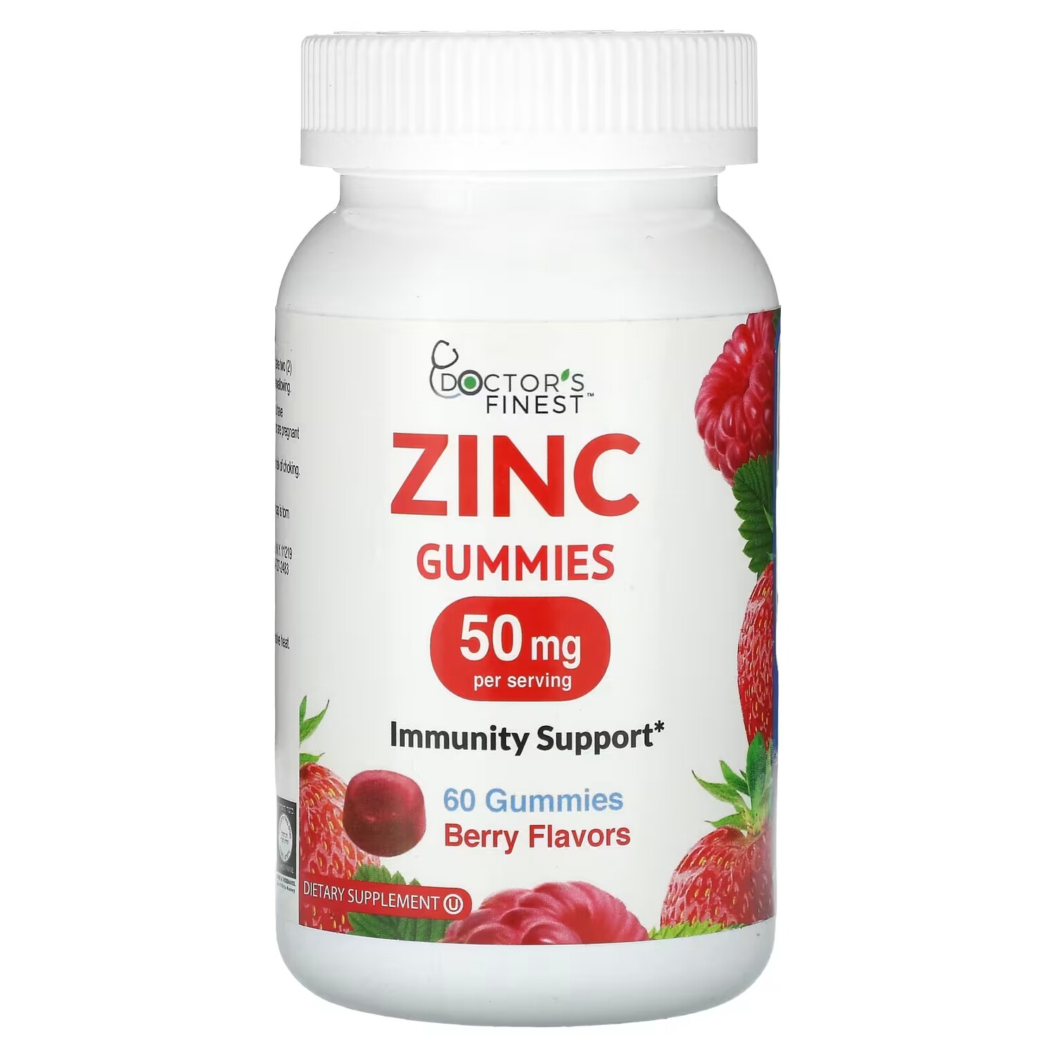

Добавка Doctor's Finest Zinc Gummies Berry, 60 жевательных конфет