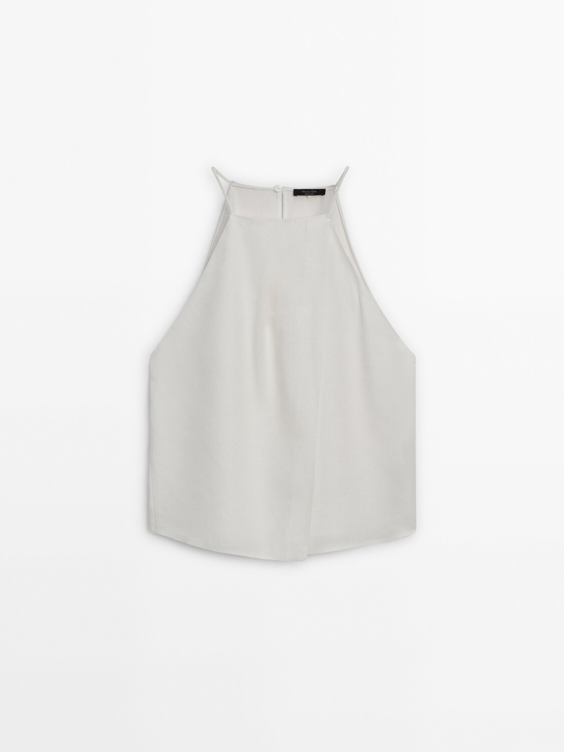 

Топ из смесового льна с бретелями Massimo Dutti, кремовый, Бежевый, Топ из смесового льна с бретелями Massimo Dutti, кремовый