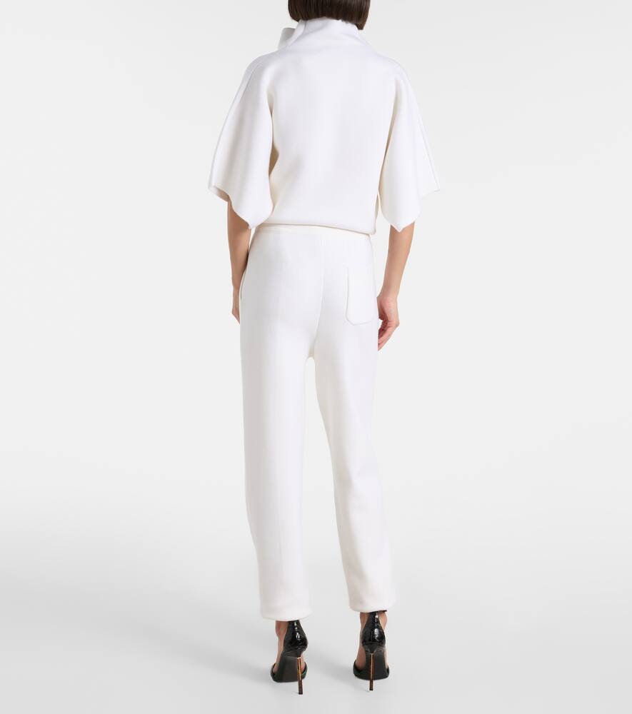 Брюки зауженные из шерсти и кашемира Tom Ford, Off White — фото 3