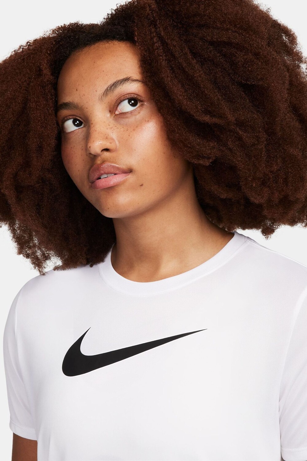 Футболка с короткими рукавами и графическим логотипом Dri fit Nike, белый — фото 4