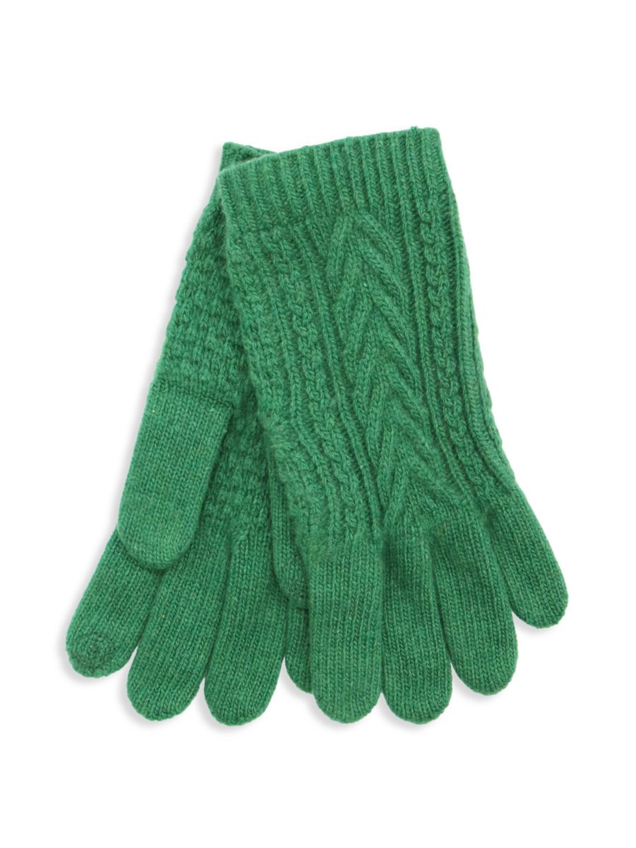 

Перчатки Cable Knit Cashmere Tech Portolano, зеленый