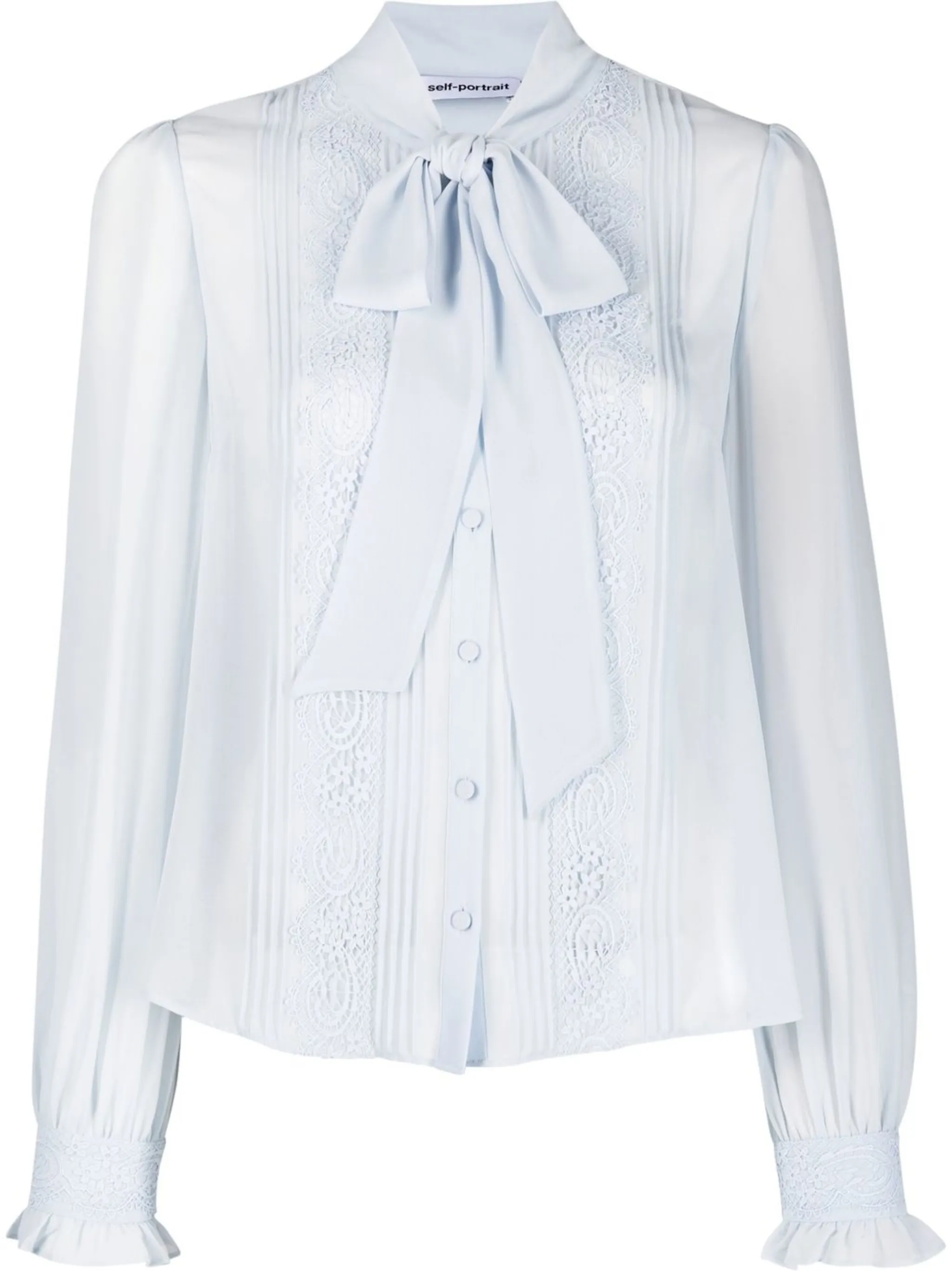 

Рубашка с длинными рукавами Self-Portrait, синий