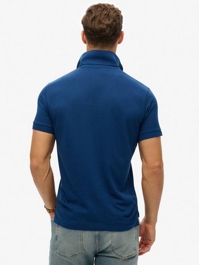 Хлопковая пике-поло от Cotton City Superdry, Pilot Mid Blue — фото 2