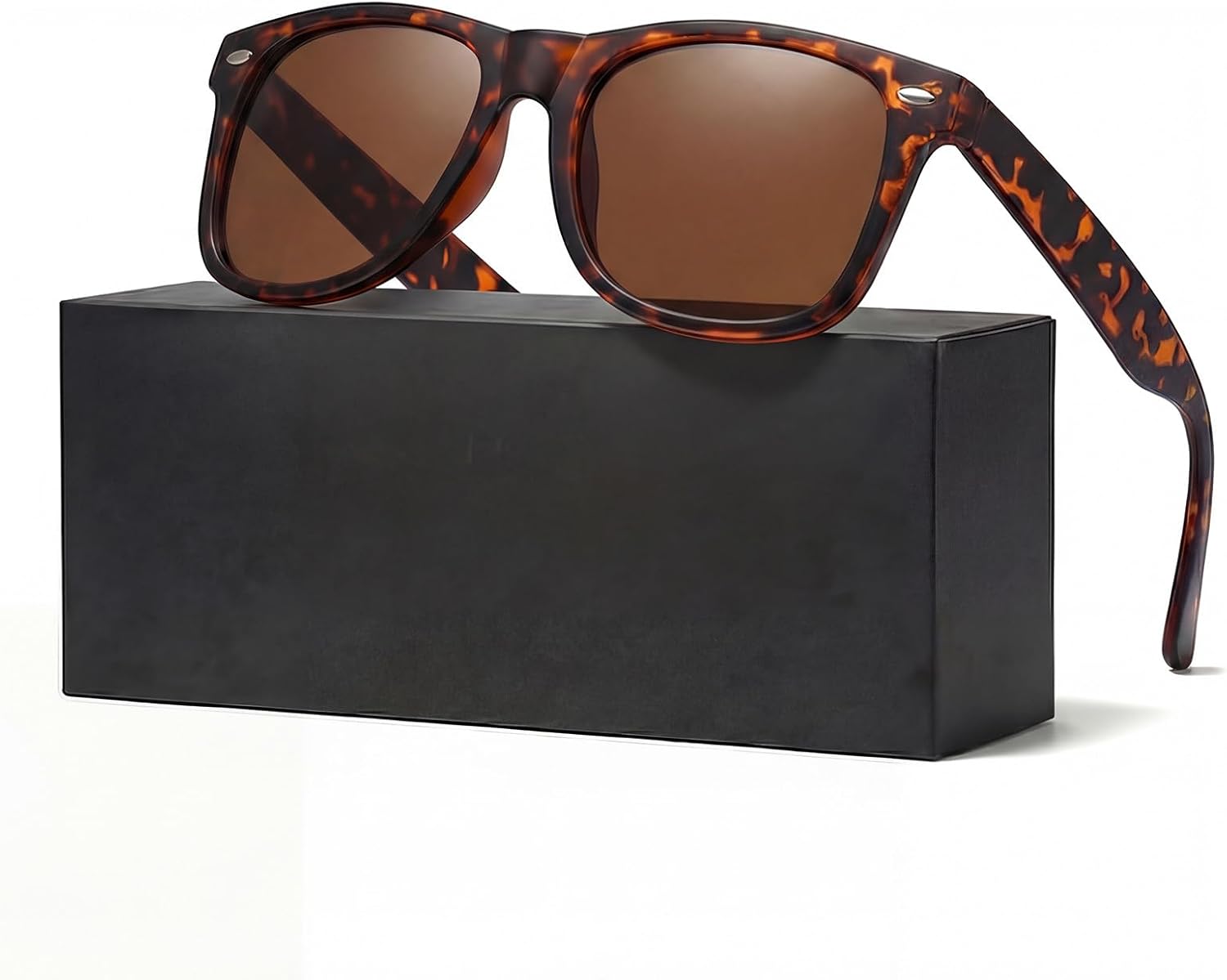 

Классические поляризованные солнцезащитные очки для женщин и мужчин, защита от УФ-излучения UV400, ретро-очки для вождения, отдыха, рыбалки tanmigot, Leopard Frame Brown Lens