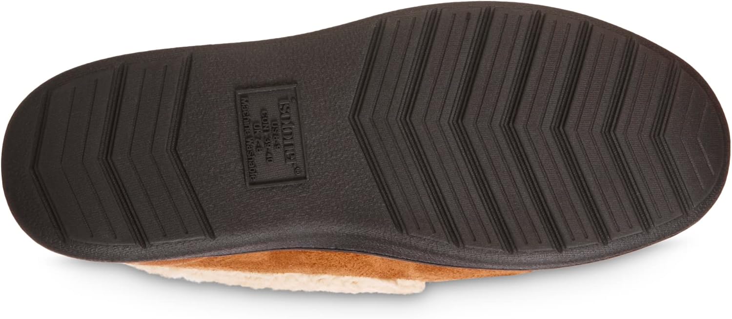 Мужские тапочки Isotoner Indoor/Outdoor Slip-on Vincent из микрофибры с эффектом памяти, Cognac — фото 4