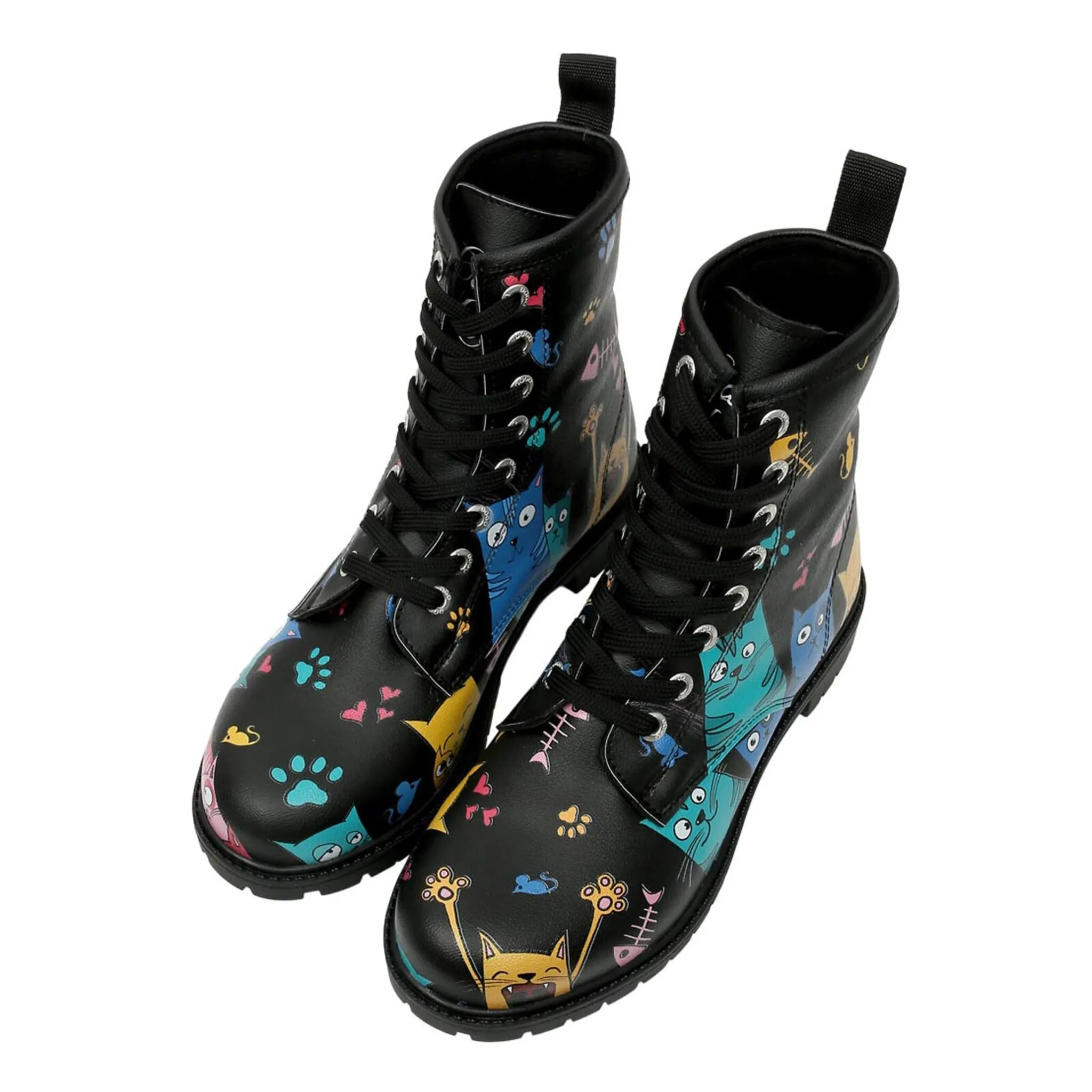 Ботинки на шнуровке DOGO "Женские черные длинные сапоги Go Back To Be Yourself 36 Women's Boots", веганский, зеленый — фото 2