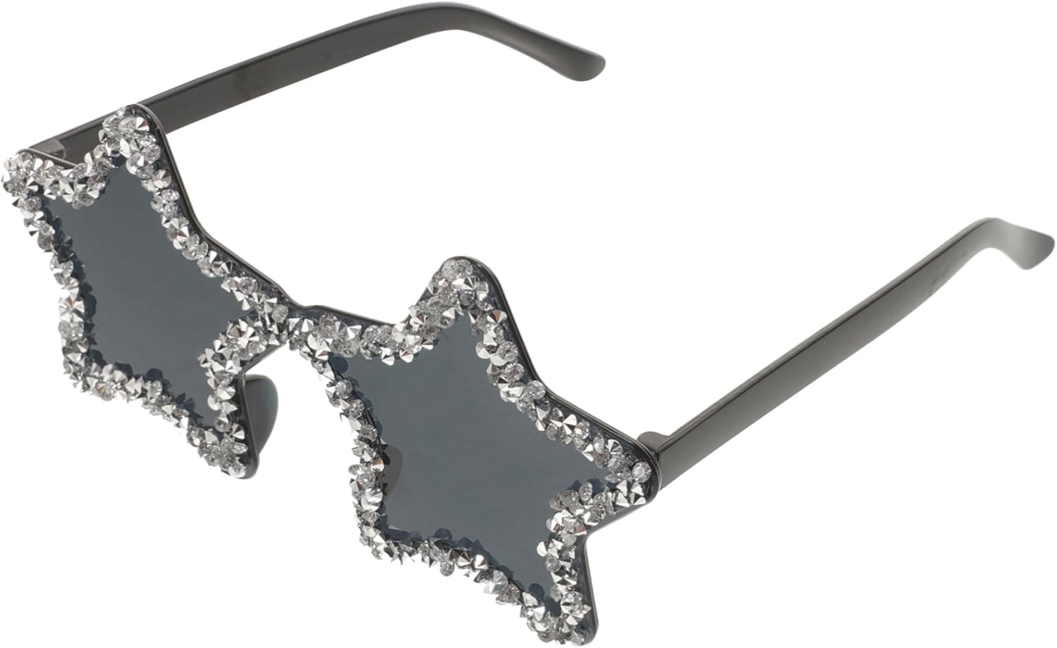 

Солнцезащитные очки без оправы в форме звезды для мужчин и женщин, вдохновленные океаном, с уникальной отделкой стразами, идеально подходят для вечеринок и мероприятий на открытом воздухе Healvian, Black