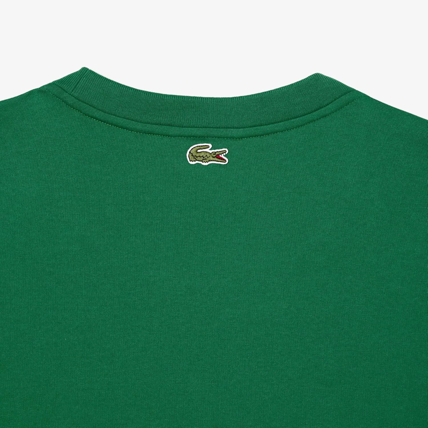 Футболка Lacoste, мужская, с круглым вырезом и коротким рукавом, фирменный принт, Rocket Green — фото 3
