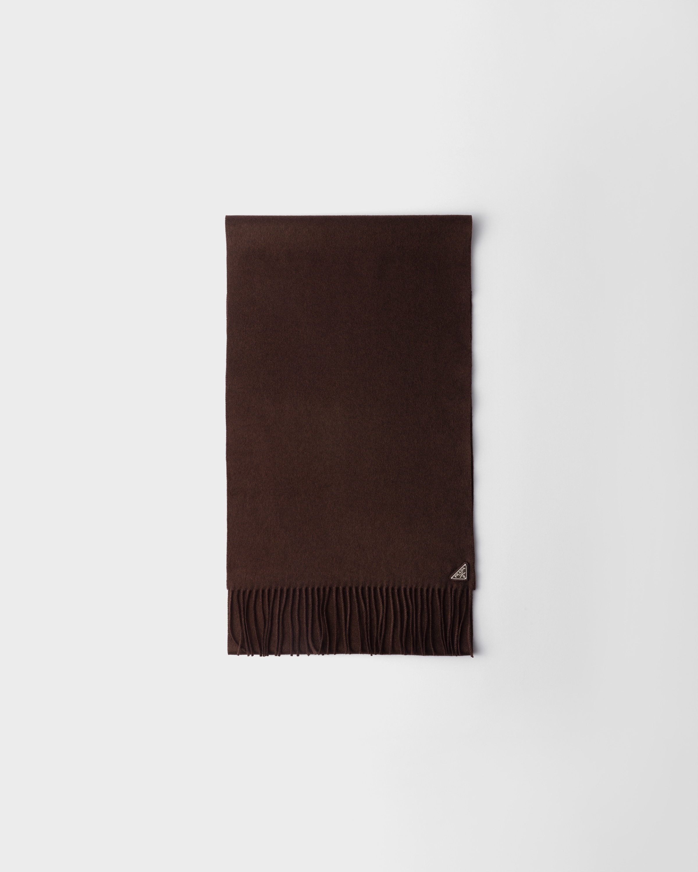

Шерф из шелка и кашемира Prada, коричневый