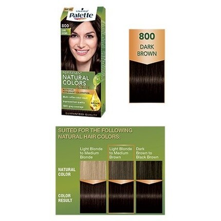 

Палитра Permanent Natural Colors Creme 800 Dark Brown, Schwarzkopf