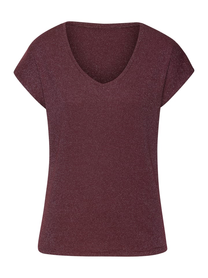 

Рубашка с короткими рукавами бордового цвета LASCANA