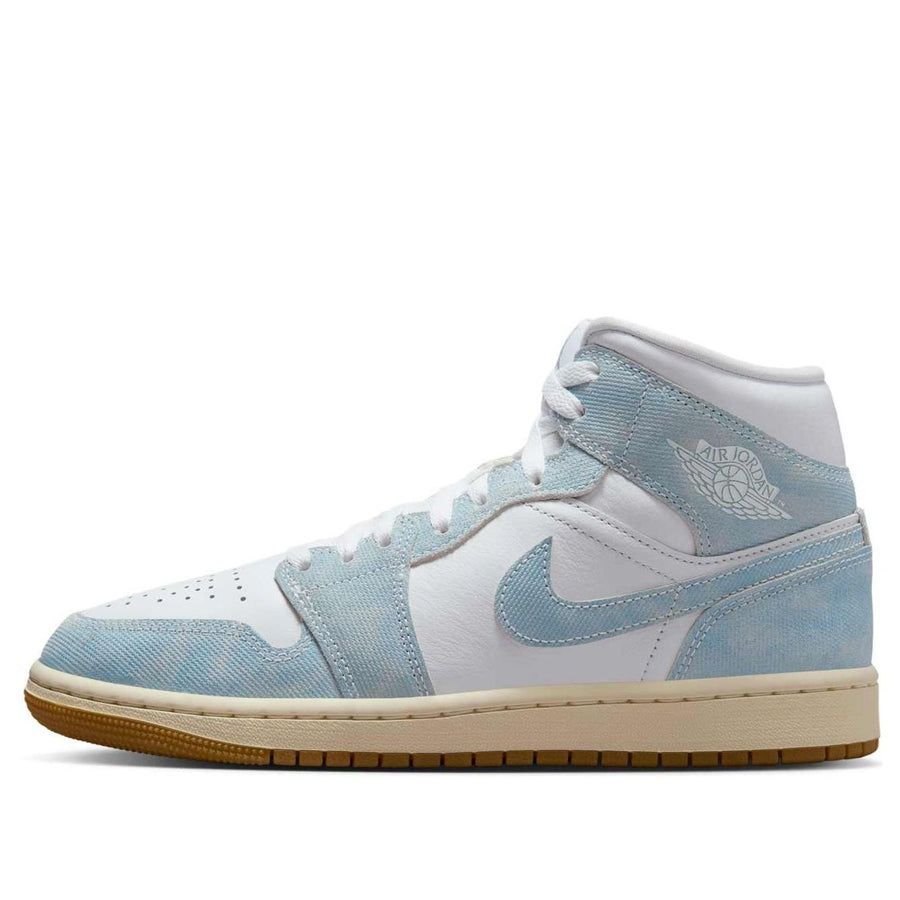 Кроссовки (WMNS) Air Jordan 1 Mid 'Denim', белый