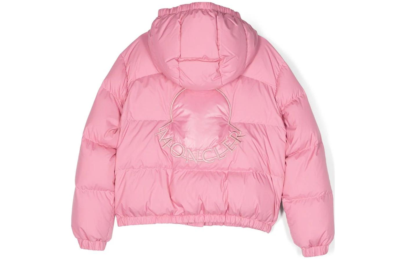 Детская утепленная куртка Moncler, розовый — фото 4