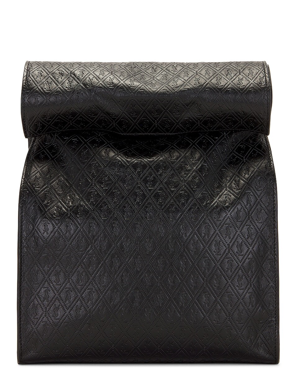 

Сумка Saint Laurent Monogram Embossed Pouch, черный